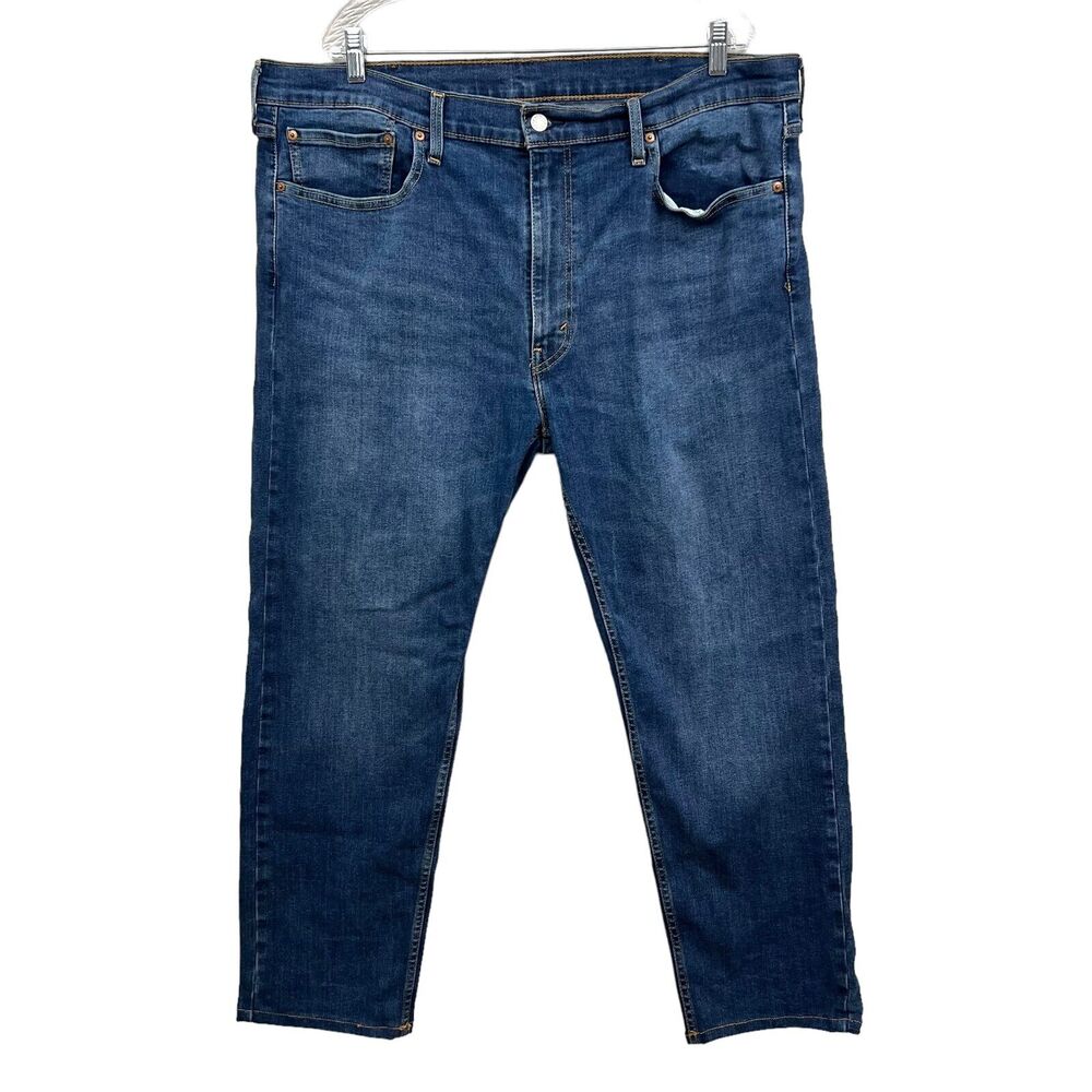 Levis Mens 502 Jeans Stretch Straight Leg 5 Pocket Zip Fly Blue Size 40W*